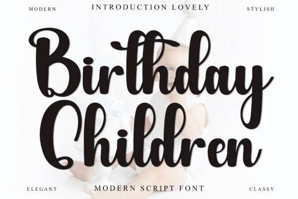Birthday Children: A Warm Font for Small Business Branding