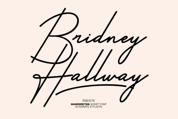 Bridney Hallway: A Modern Script Typeface for Editorial Design