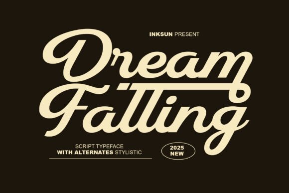 Dream Falling: A Bold Script Typeface for Editorial Design