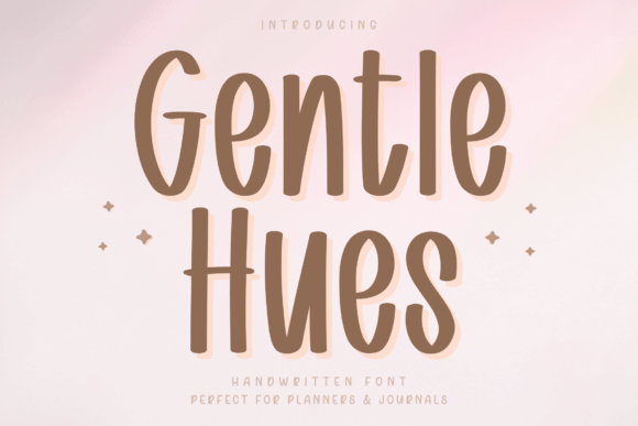 Gentle Hues: A Calm Handwritten Font for Web Design