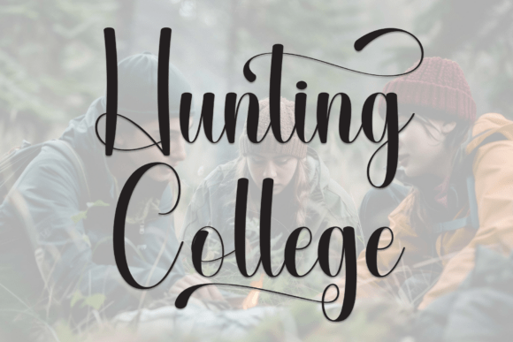 Hunting College: A Sweet Handwritten Display Font for Campaigns