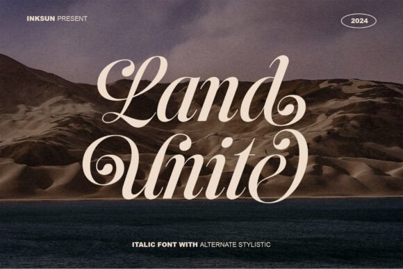 Land Unite: A Bold Script Font for Editorial Design