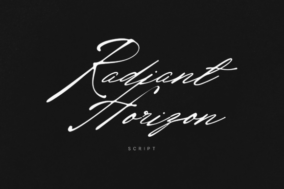 Radiant Horizon: A Kinetic Script Font for Editorial Design