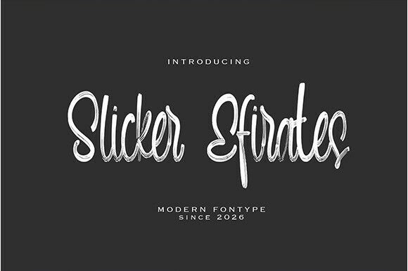 Slicker Efirates: A Modern Handwritten Typeface for Editors