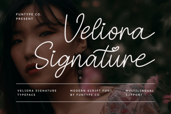 Veliora Signature: A Modern Script Font for Web Design